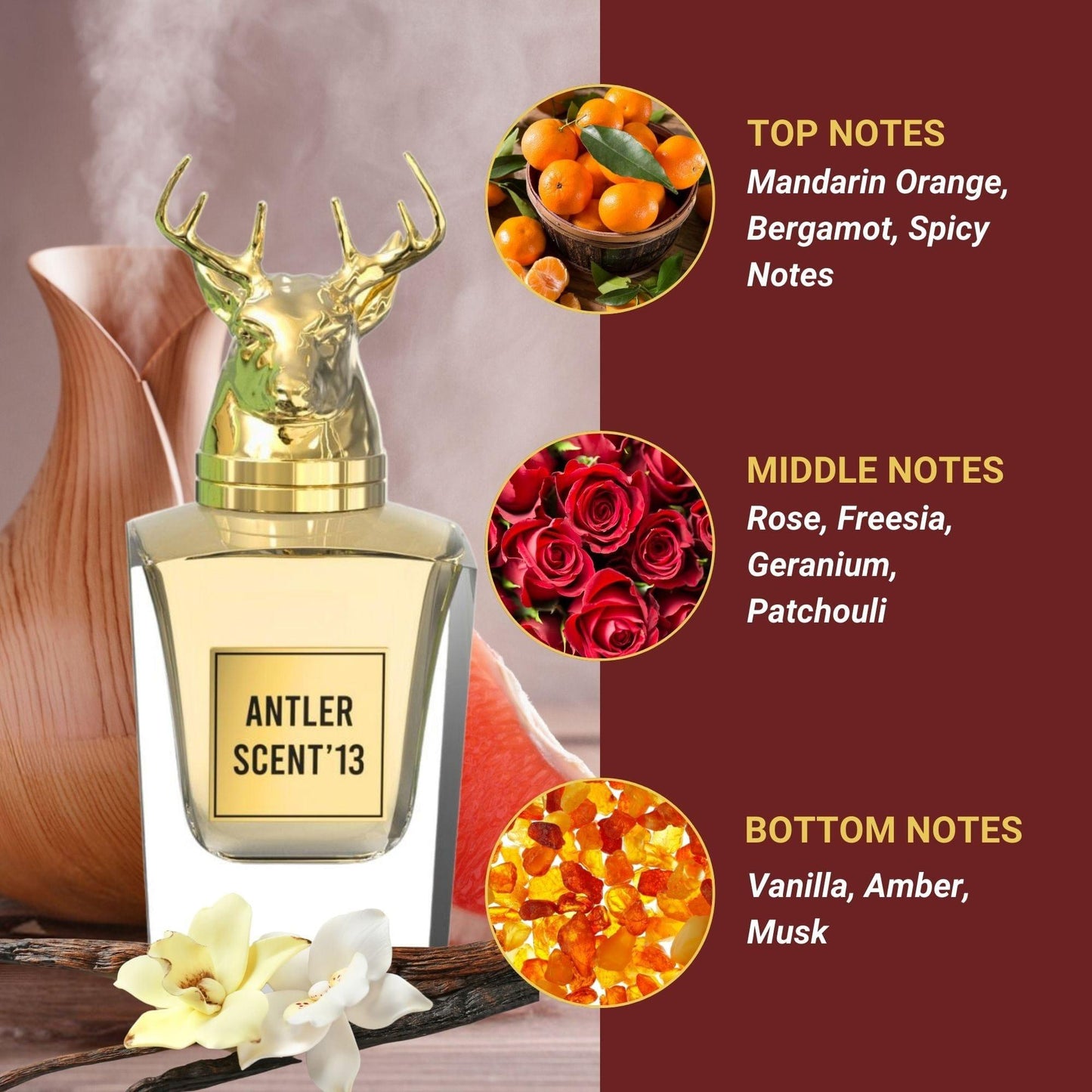 Antler Scent'13 Silicone Non Alcoholic Perfume For Women Perfume ROYAL FRAGRANCES